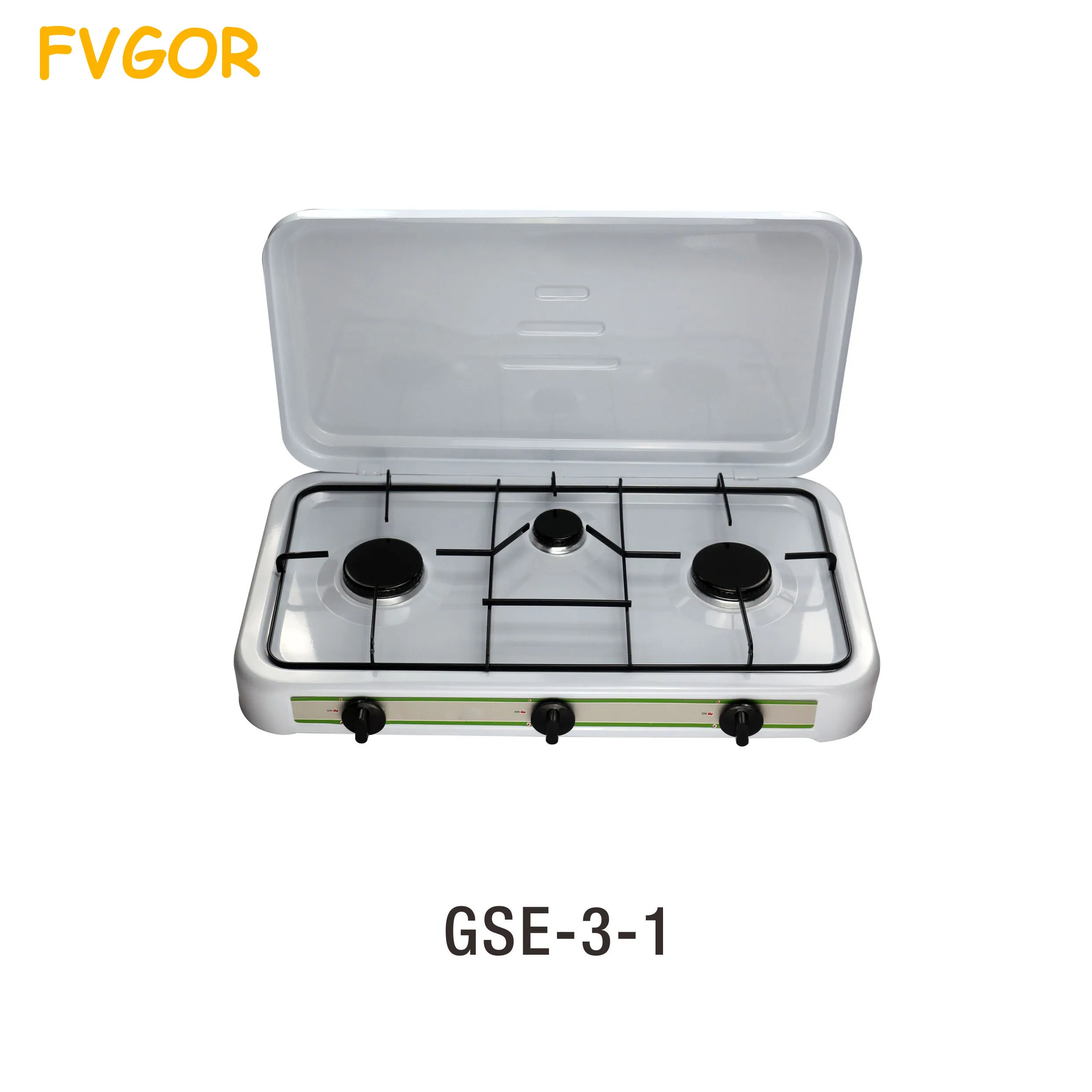 Spray coating white color Portable outdoor camping gas stove 3 burner