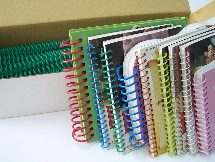 thickness 1.2mm-3.0mm transparent color binding plastic wire filament spiral coil raw material PVC or PET on bobbin roll