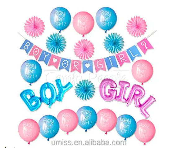 UMISS PAPER Fans Letter Banner Foil Balloons Gender Reveal Birthday Party Baby Shower Factory Supplier Event Decor Party Kids