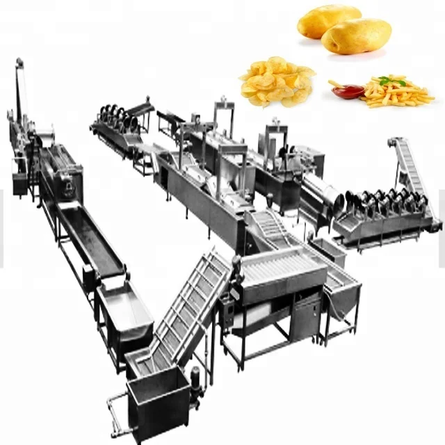 
Automatic potato chips production line capacity 500kg/h 
