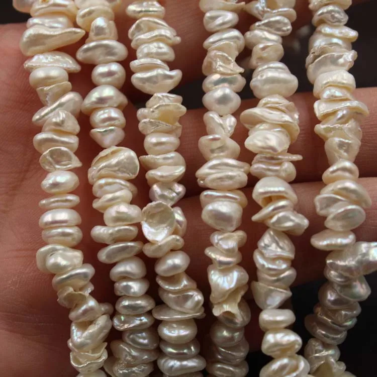 Freshwater Pearls Beads Natural Cultured Jewelry Necklace Seed for Sale  Keshi Pearl string
