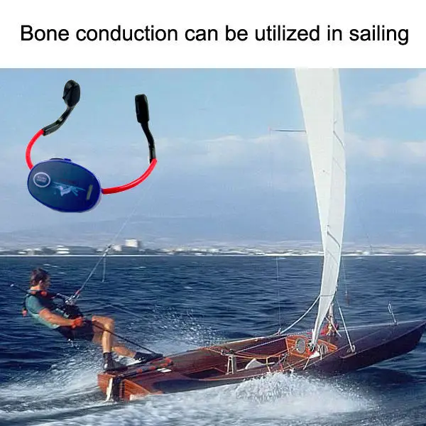 Swimming Training Aquatic Swimmer Bone Conduction Headphone Transmitter Walkie Talkie Microphone