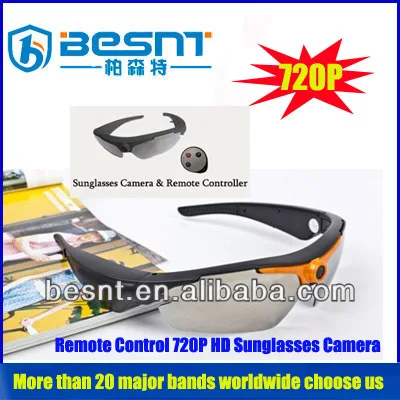 году 8g momory карты 5,0 мега- пикселя камера hd видео камера 720p солнечные очки камеры(bs- 780p)