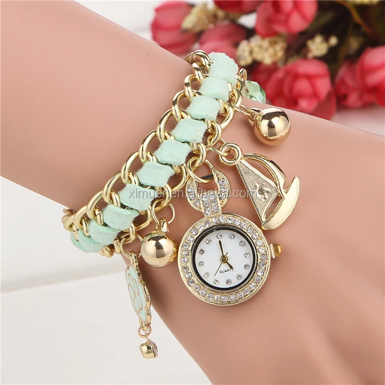 Latest beautiful fashion bracelet watches for girls