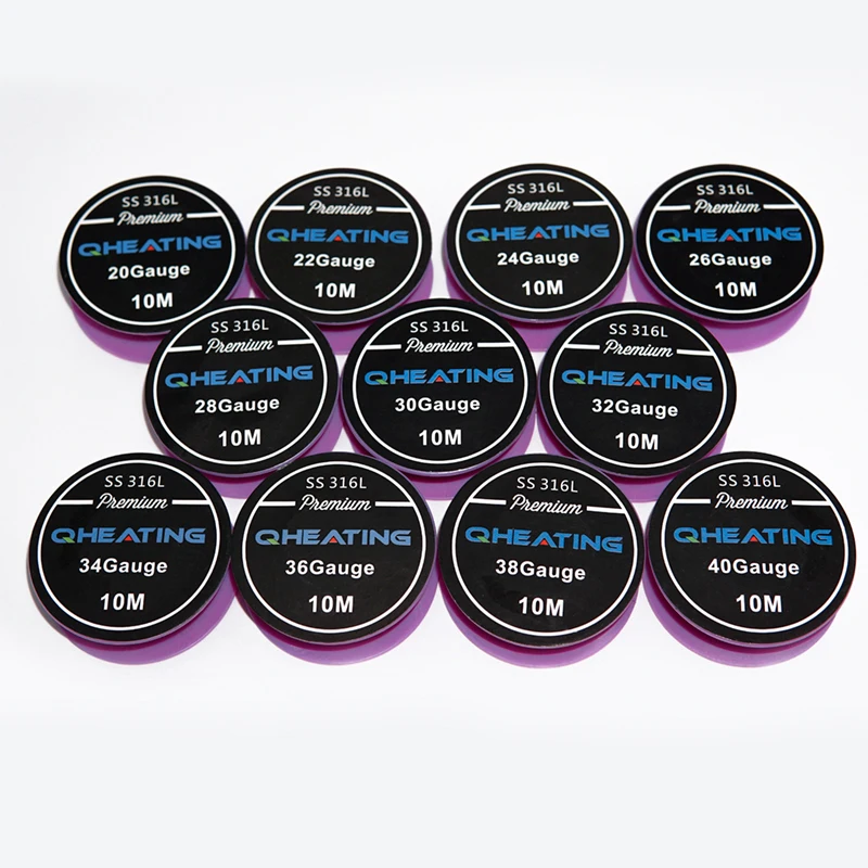 
prebuilt coil ecig 28GA/30ga/32ga premade coils electrical round stainless steel mesh 316l ss wire 