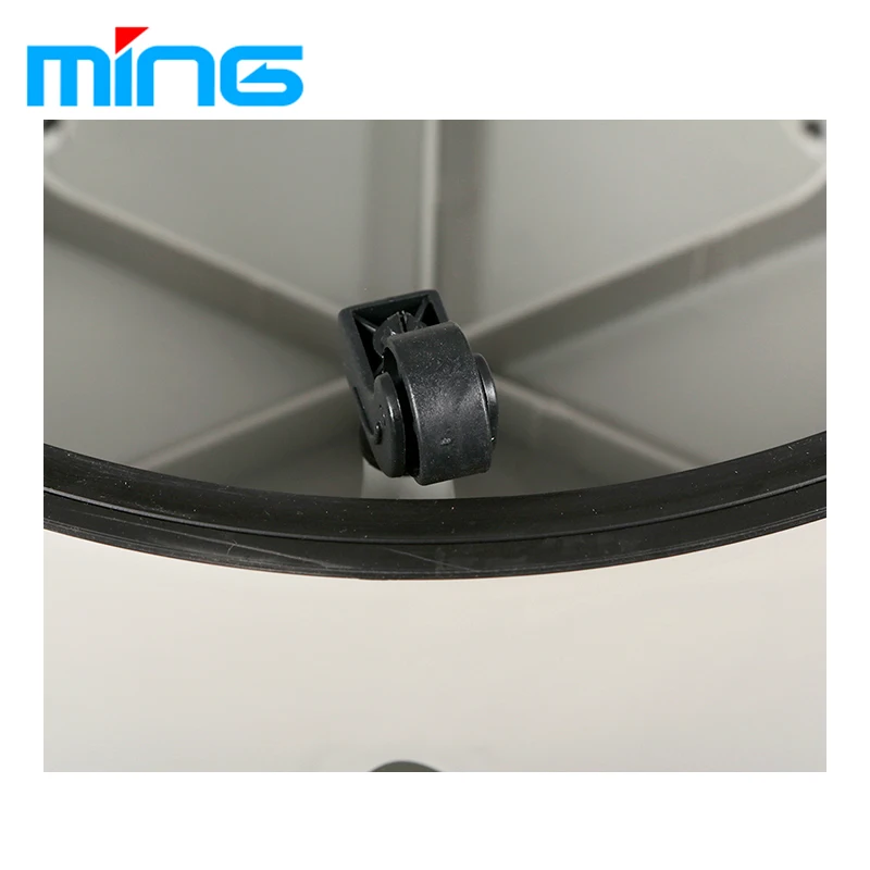 Cheap Rolling Round Plastic Library 2-step Stool with Wheels