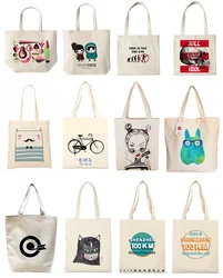 Amazom hot selling custom logo print canvass sling bags canvas tote bag cotton for shopping
