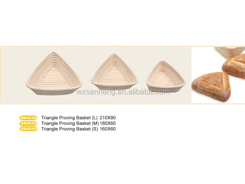 Home Used Mold Bread Decoration Tools Triangle Natural Colored Ferment Basket