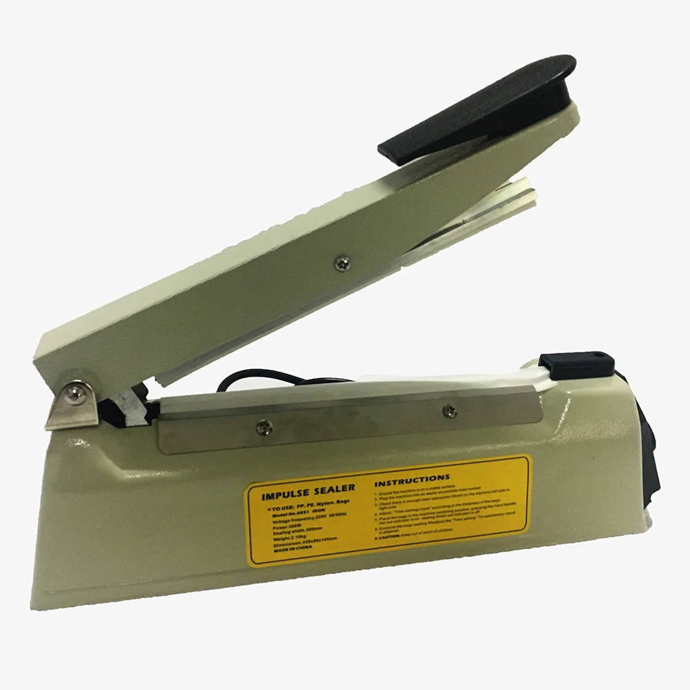 Metal structure plastic bag heat sealing machine from bright office packaging machine