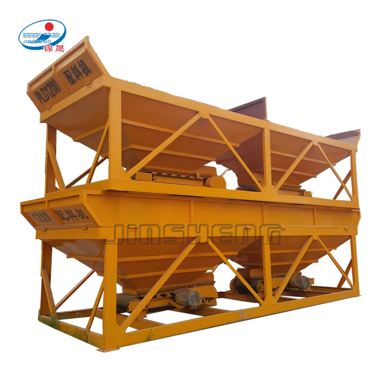3 bins aggregate mixed soil batch machine used for concrete batcher plant