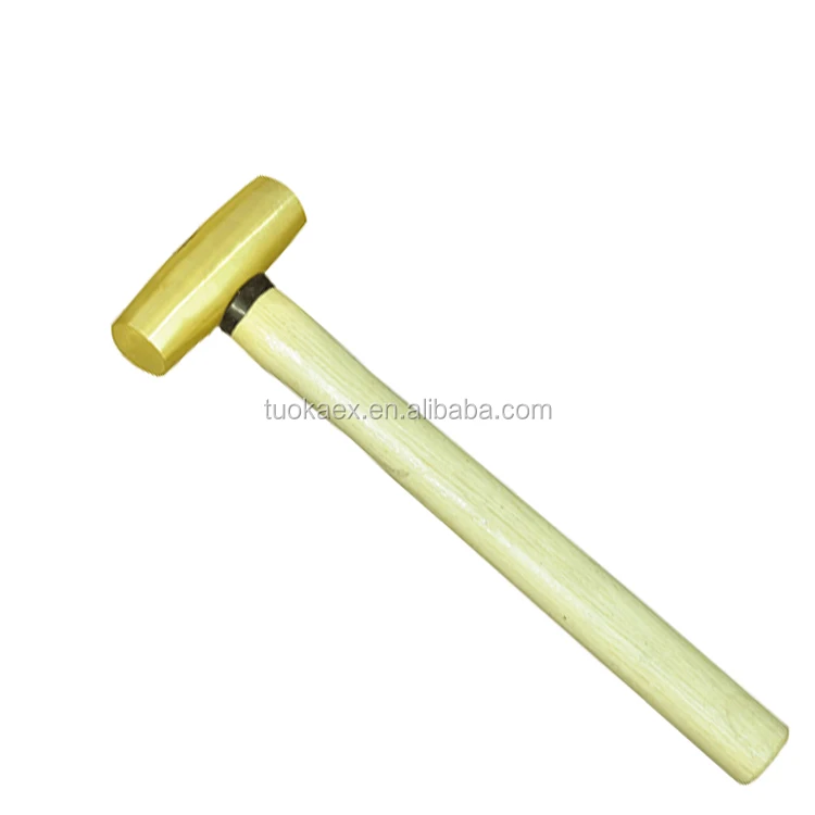 Factory direct sale non sparking Brass Mallet Hammer with wooden handle TUOKAEX Brand
