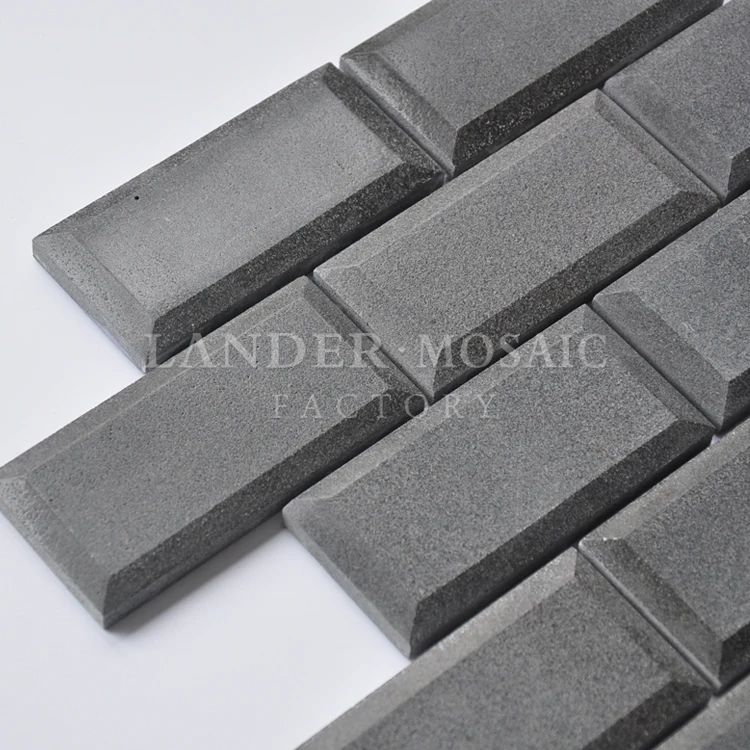 crema marfil carrara lava stone brick backsplash marble mosaic tiles for home decoration