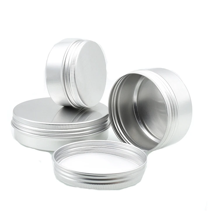Round Cosmetic Metal Candle Container Aluminum Tin Jar For Lip Balm