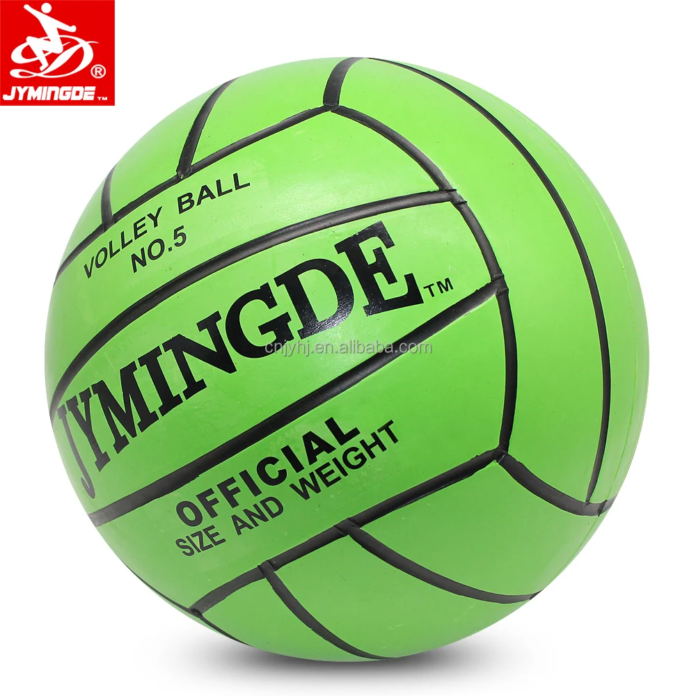 Hot sale beach rubber green volleyball ball size 5 with black line