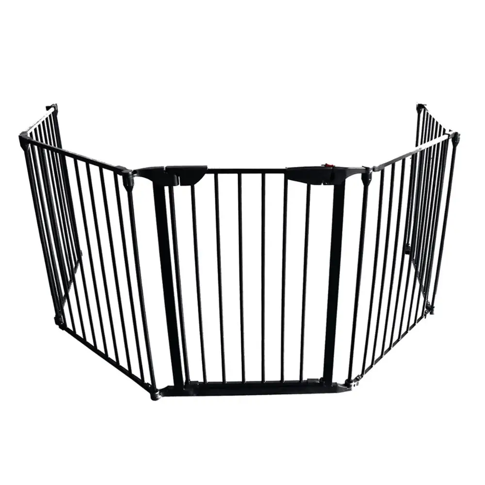 5  panel easy closing folding metal grill  fireplace fence pet friendly fence