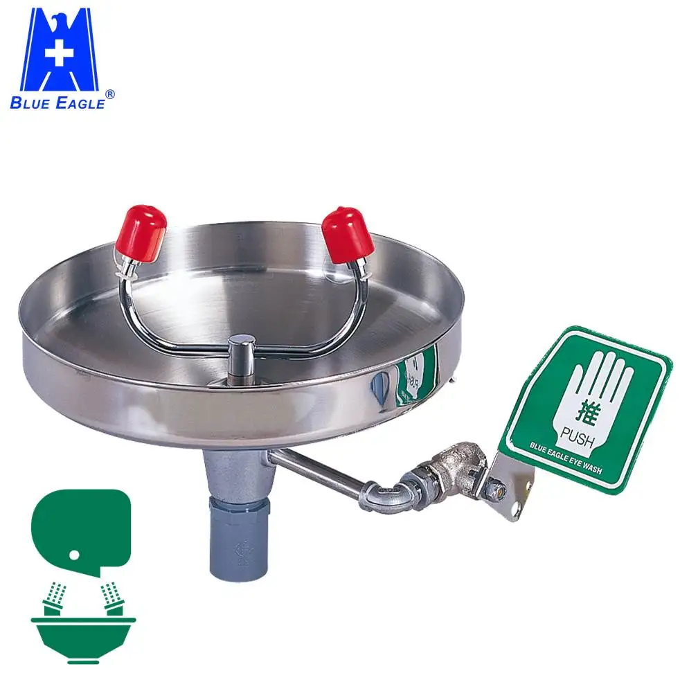 Stainless steel Wall Mounted Type Emergency Eye Wash Station