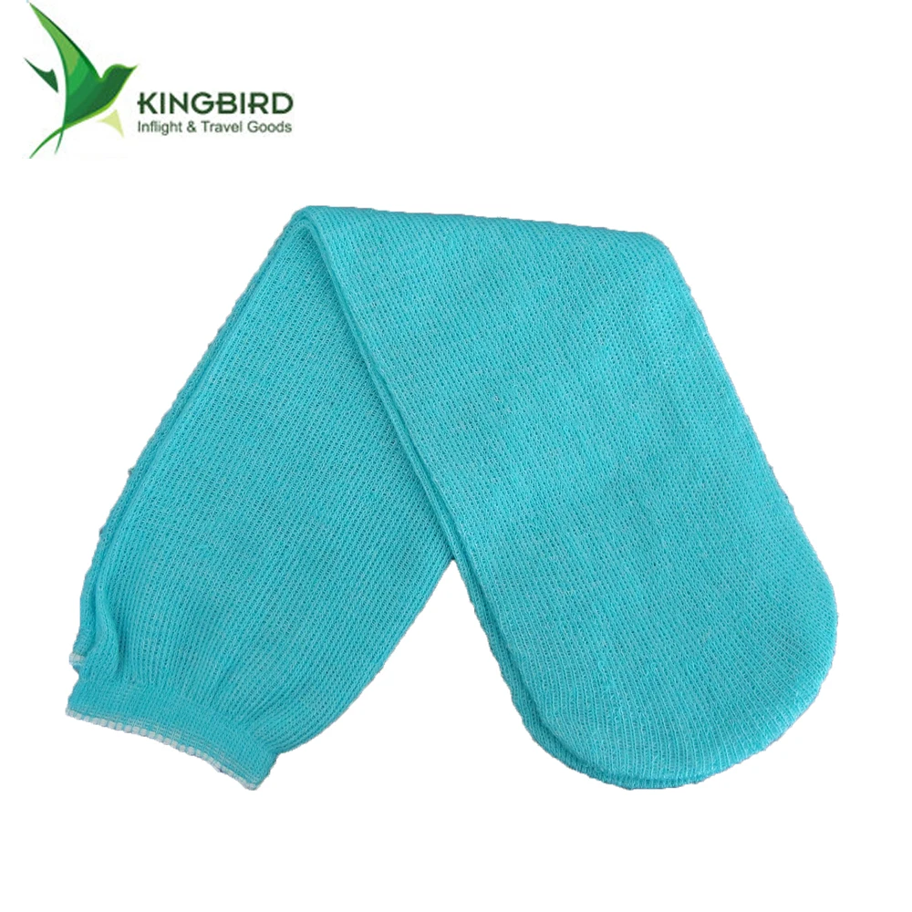 100% Polyester Yarn Airline Disposable Long Travel Unisex Slipper Socks