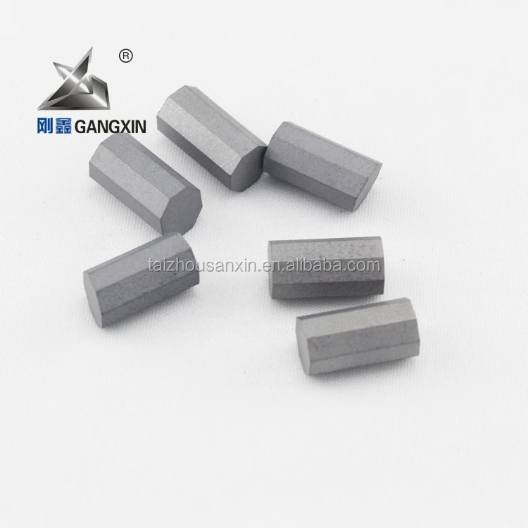 high quality k30/k40 gangxin carbide Oblique octangle tips for geological exploration tungsten carbide tips sanxin