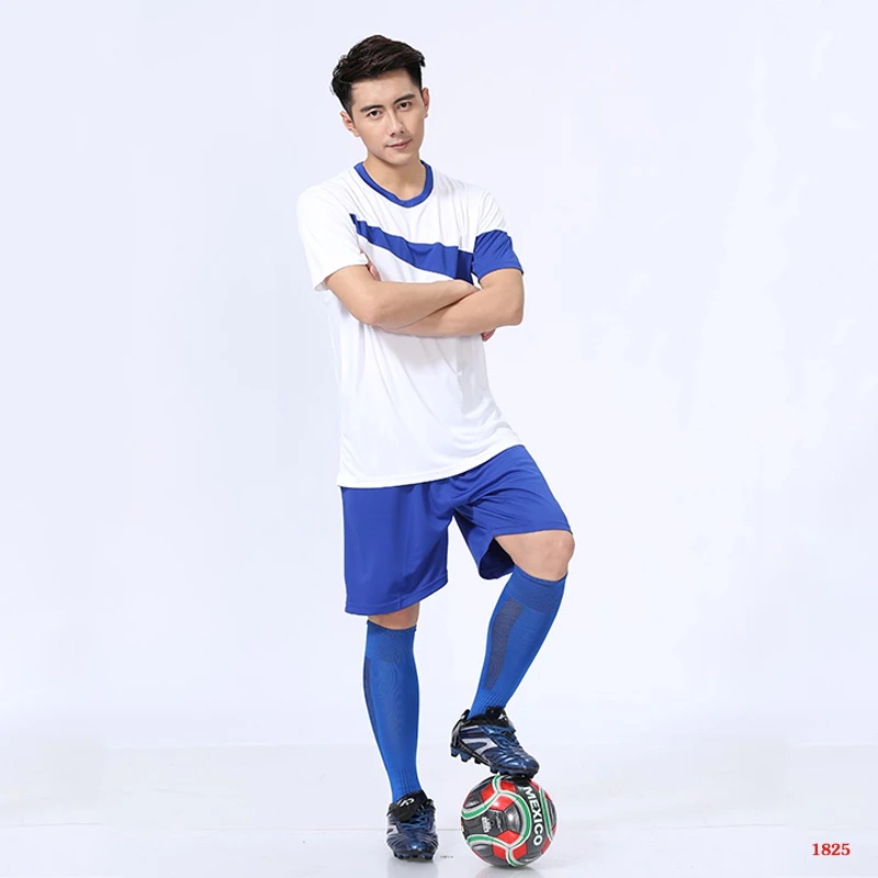 Wholesale solid color high quality football jersey set custom sports competition student football jersey