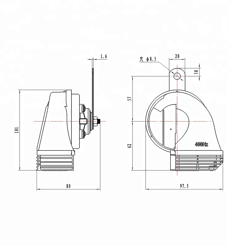 Dual Track Multi Sound Electric Super Snail Horn
