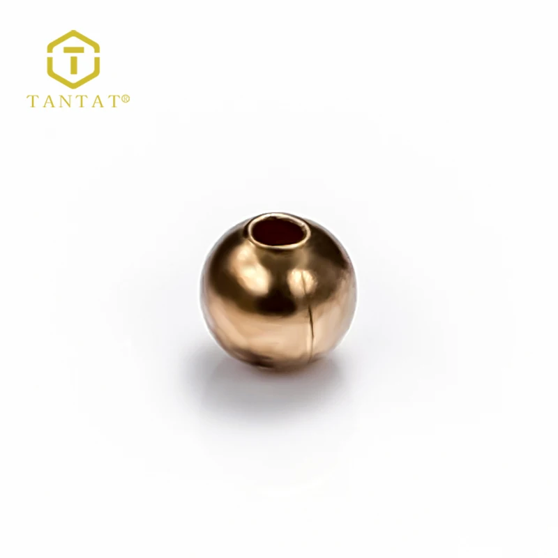 top quality 4mm 5mm 6mm 7mm 8mm 9mm Solid Drilled hole Loose Beads Jewelry Brass Beads