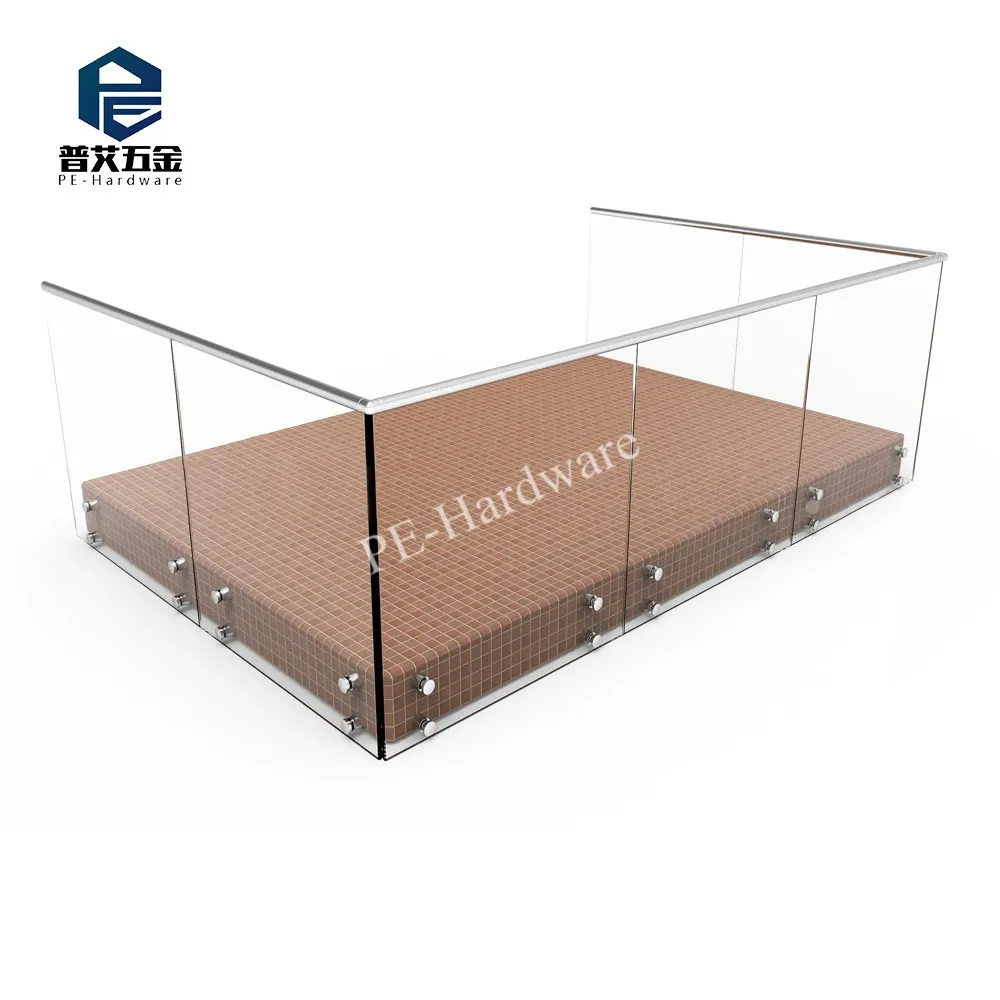 Factory Price Stainless Steel Solid plate Balustrade stainless steel Handrail Stainless steel Glass railing
