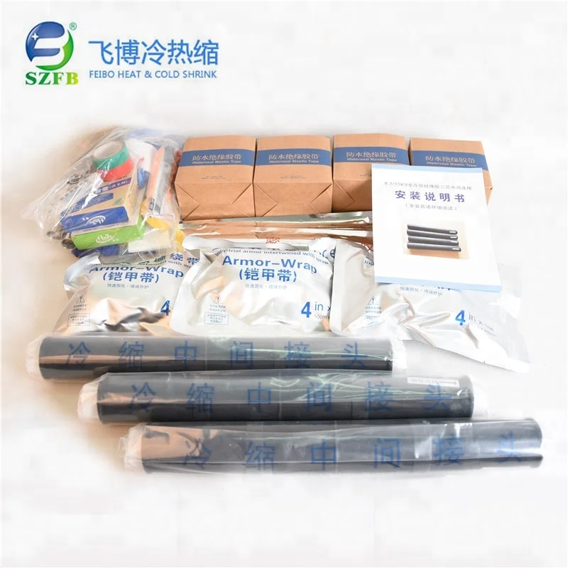 Hot Selling 10KV High Voltage materials Three Core Cold Shrink Power Cable Accessory Intermediate Connection