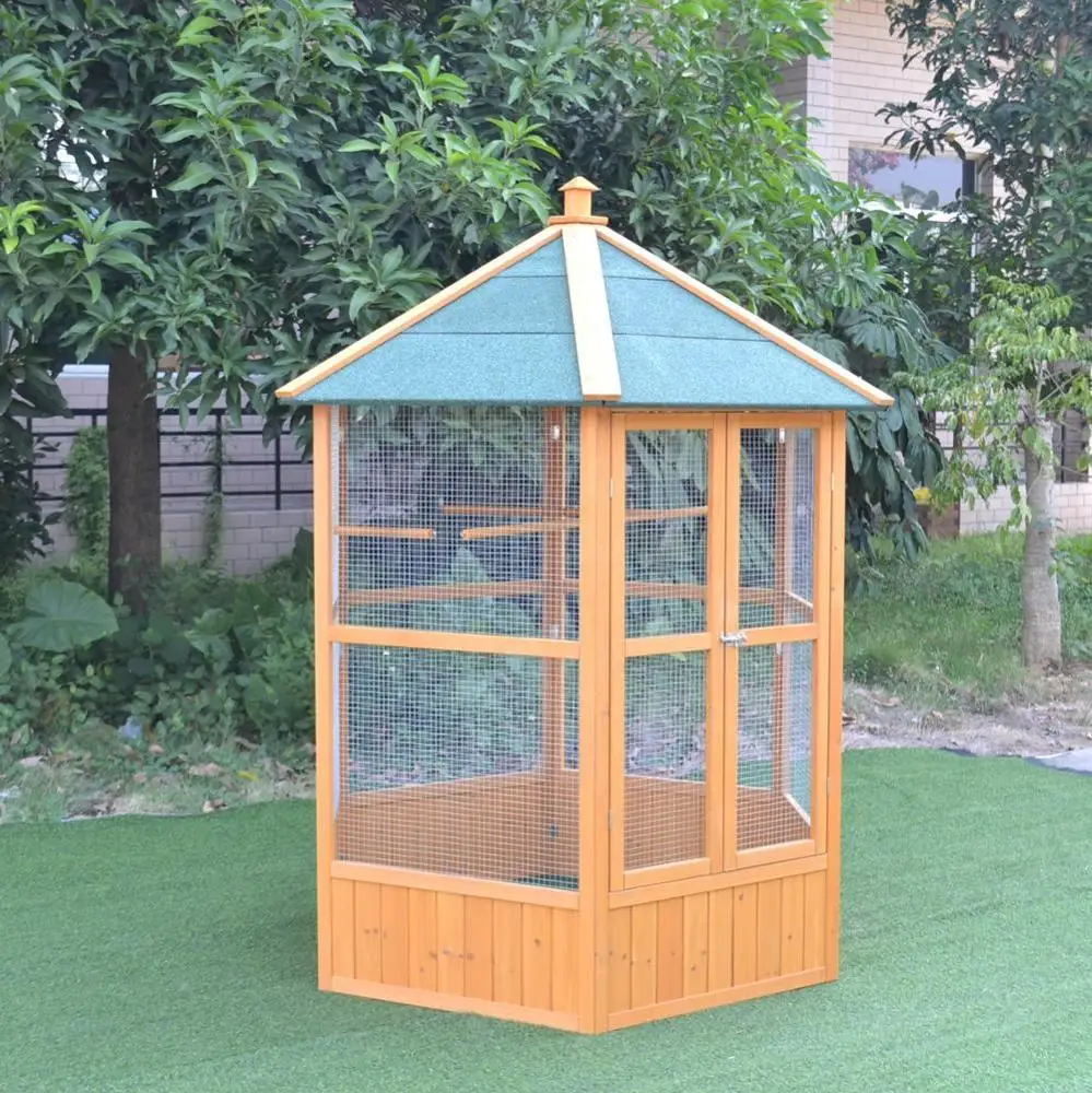Wholesale Cheap Water Proof DIY large outdoor wire mesh wooden bird cage