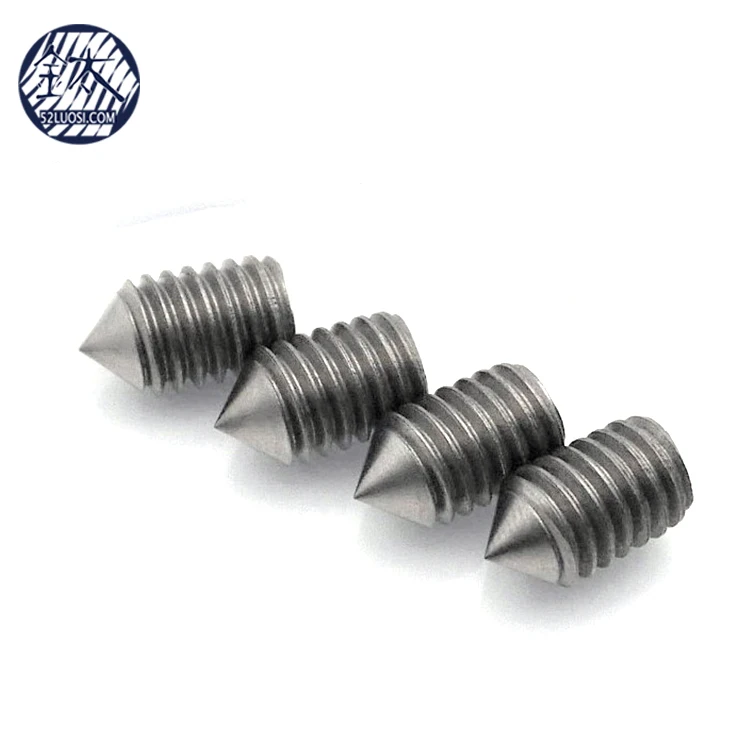 DIN914 Titanium Grub Screw Hex Socket Set Screw Cone Point