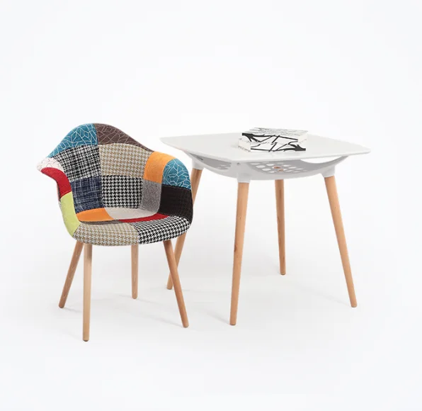 
wholesale patchwork dining chairs fabric outdoor tub armchair 