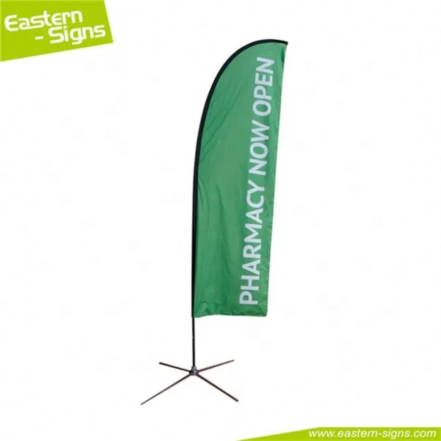 Jiangmen polyester trade fair pop up durable advertising feather flag banners