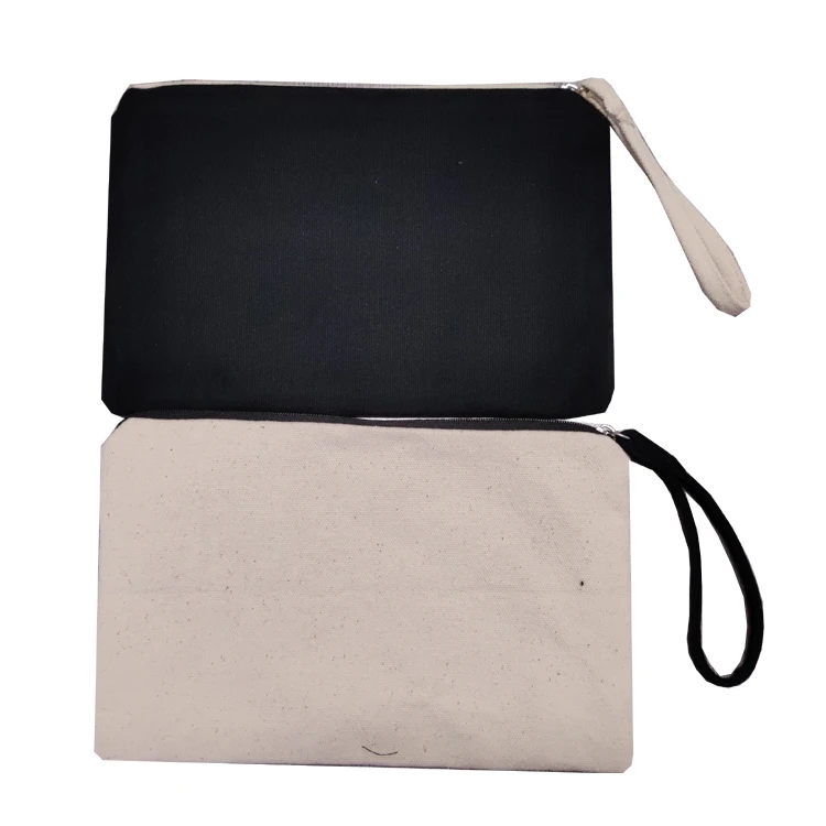 
Hot selling makeup bag cotton canvas cosmetic bag pure color for promotion gift 