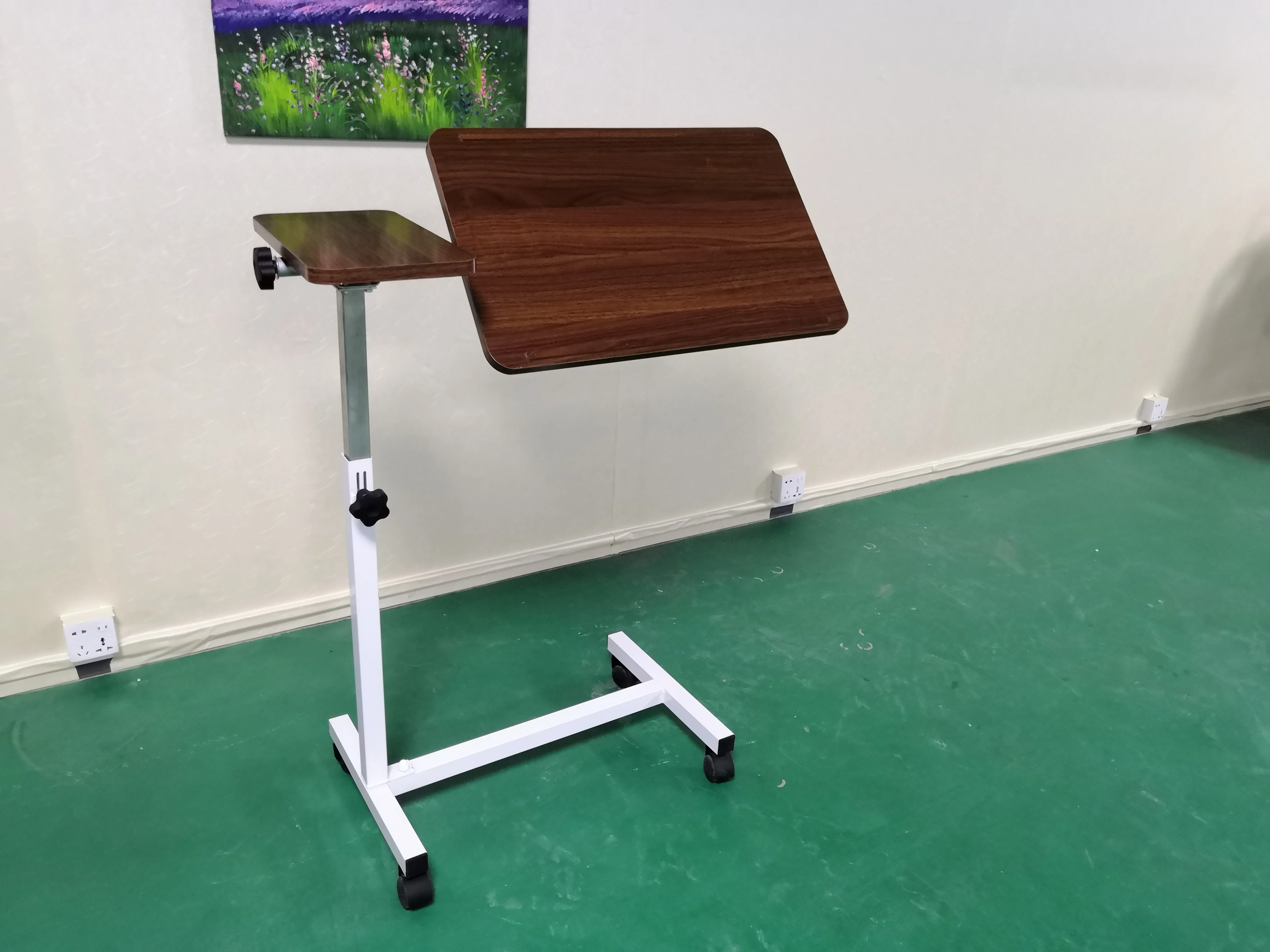 Деревянная панель для еды складной больничный регулируемый стол над кроватью
