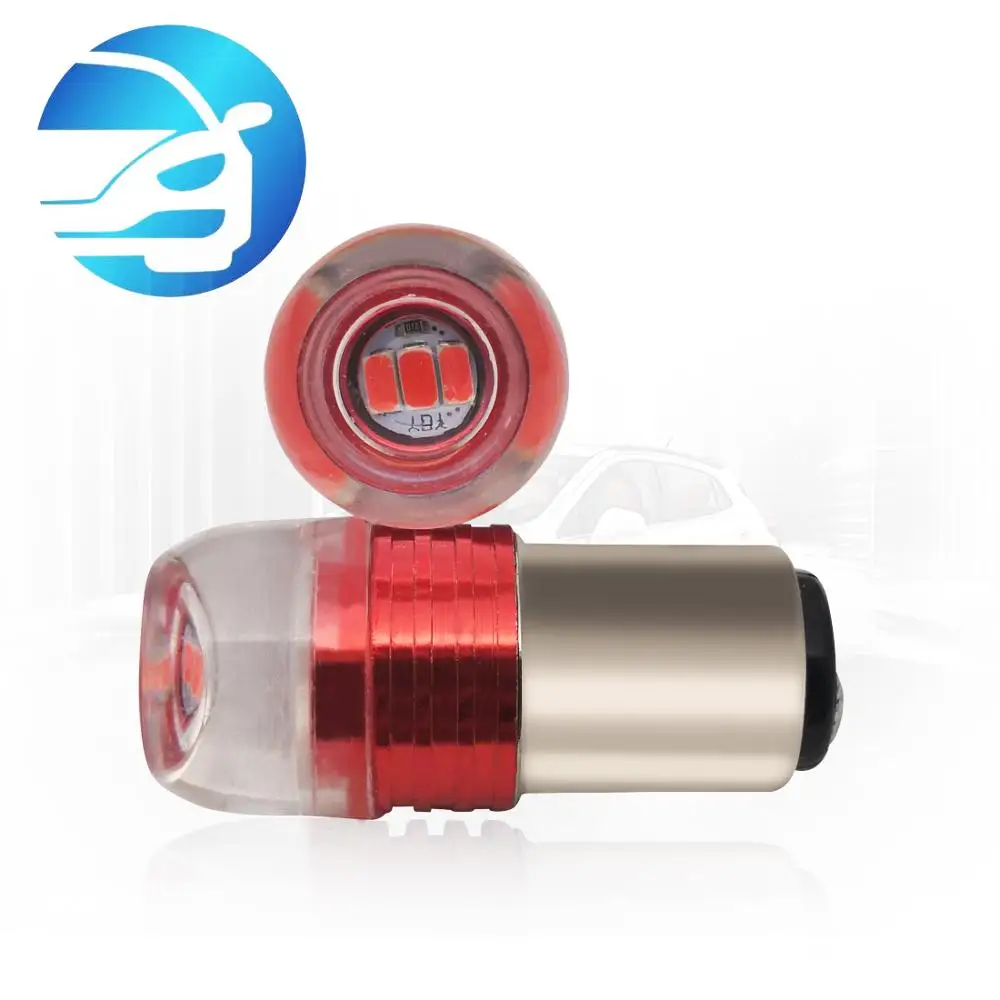 Perfect led Flashing Brake Lighting Strobe Function White Red Color 1156 1157 7440 7443 LED Car Bulb Stop Light