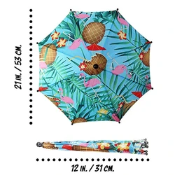 DIY mini hat umbrella for outdoor activities 21 inch head umbrella for kids and hiking fishing use UV protect with logo print