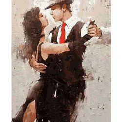 Dancing man and woman pic oil painting by numbers.