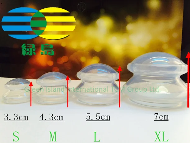
Food grade silicone hijama cupping therapy cellulite massage kit Green Island silicone cups massage cup 