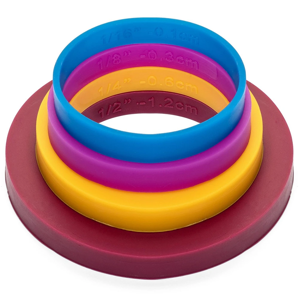 Adjustable Thickness Roller Pin Rings for Baking Cookie Chapati Fondant Dough Pastry Pizza Pie Crust