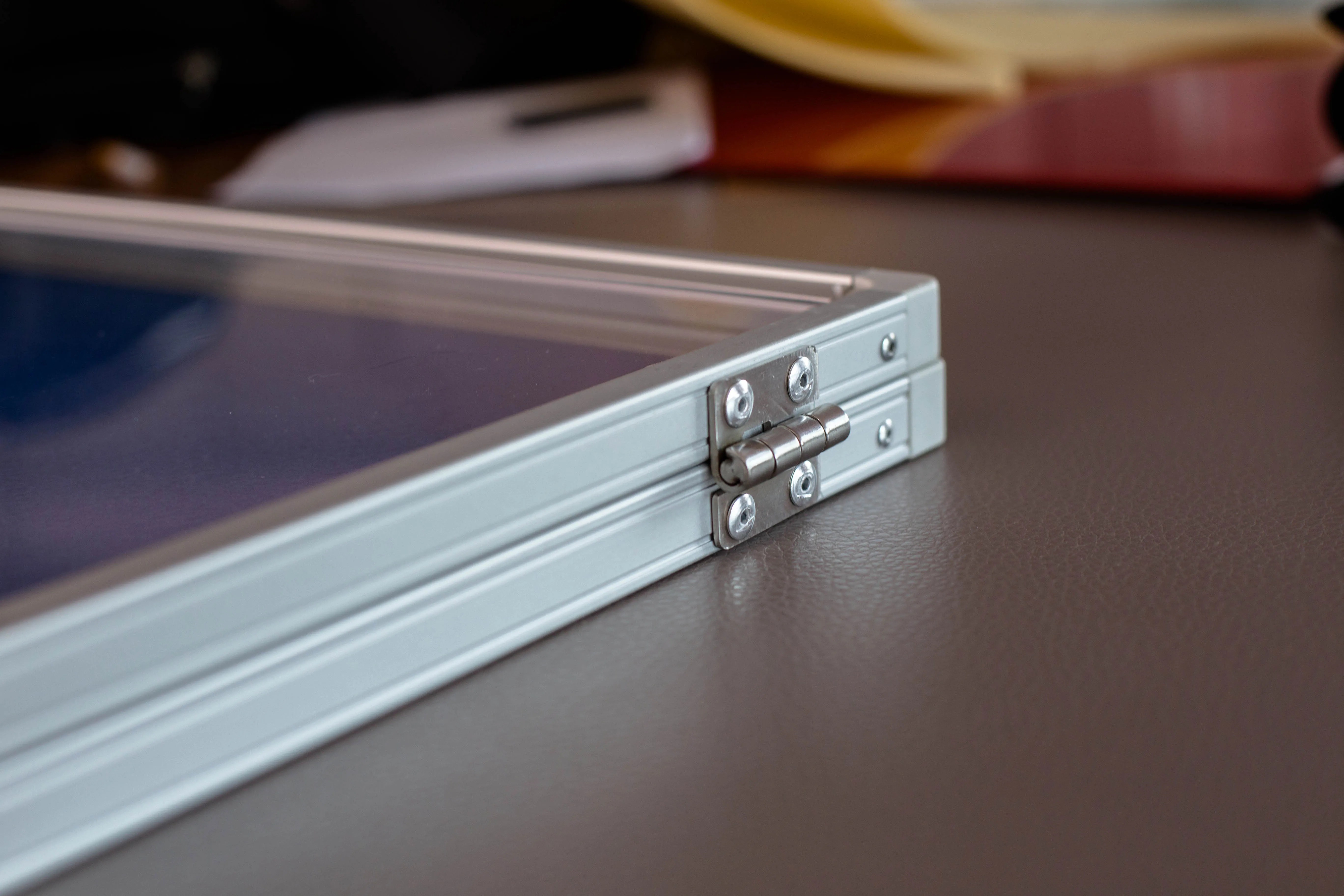 
Locking notice board wall mount cabinet with magnetic white steel board 