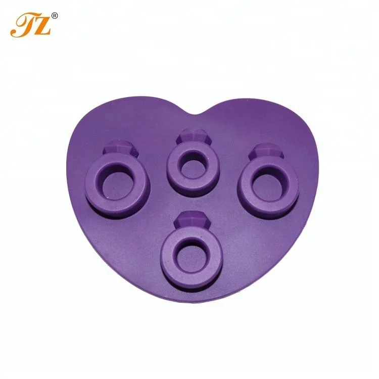 Factory Wholesale Diamond Ring Shaped Silicone Chocolate Molds Cookies Mould