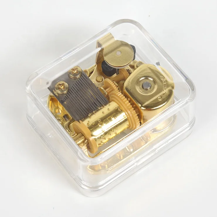 Rectangle Transparent Acrylic Wind up Music Box