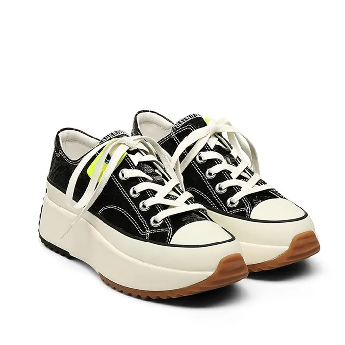 Handmade Casual Women Shoes Fashion Lace up Platform Sneakers