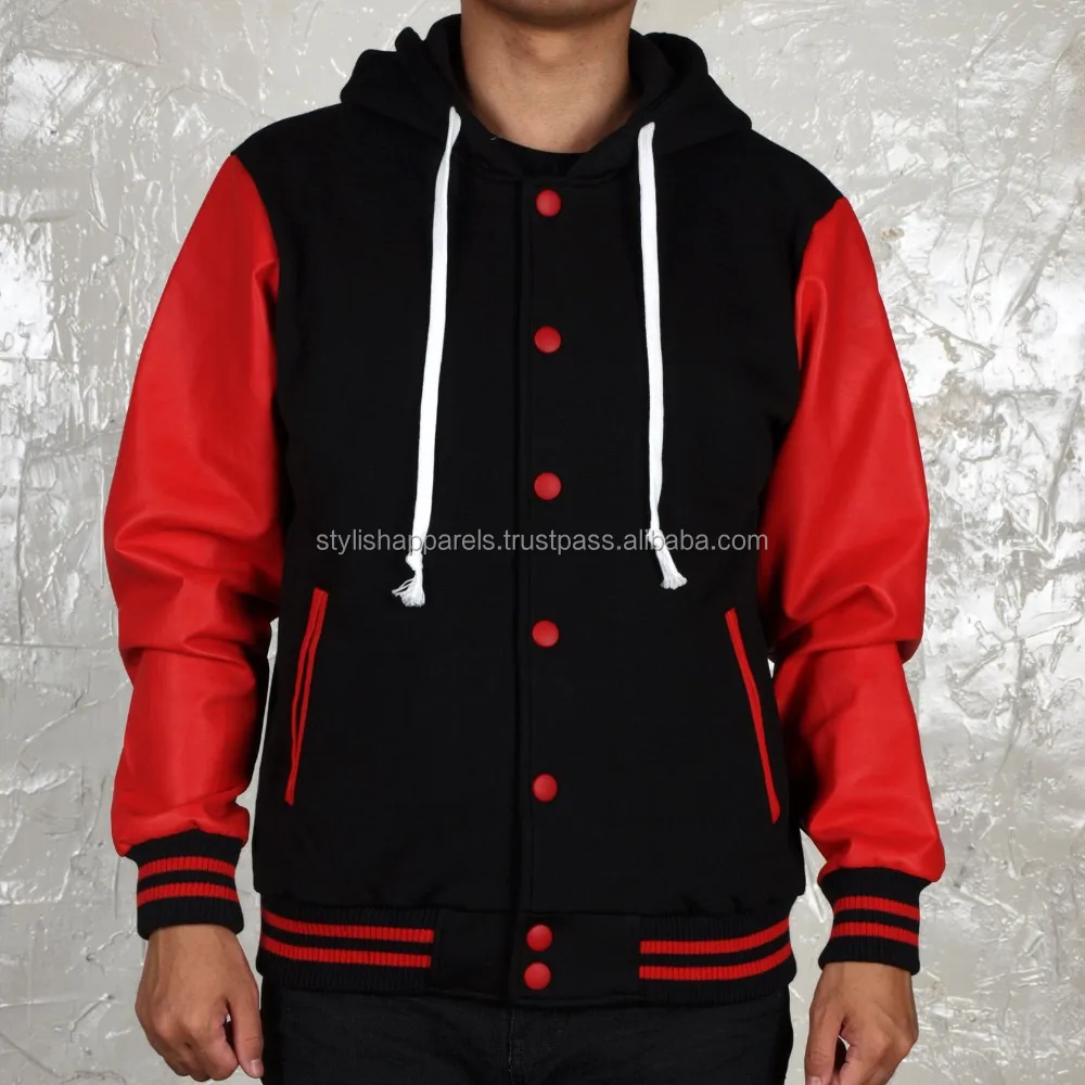 
Red and Black Varsity Jacket for High school and college 