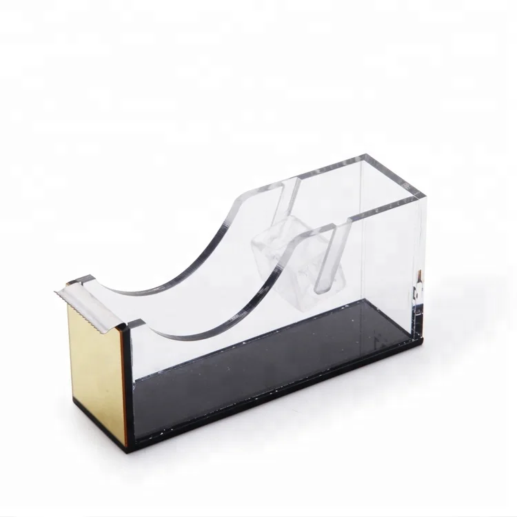 Office accessories stationery tape dispenser neon color acrylic desk tape dispenser