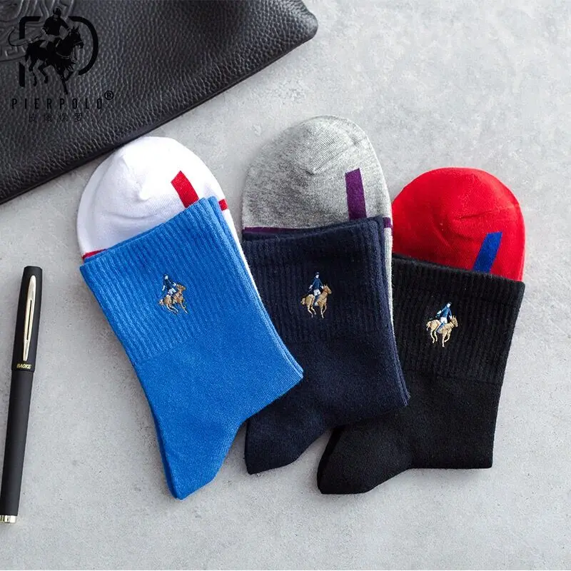 PIER POLO wholesale custom socks combed cotton sports meias basketball hockey football Chaussette bulk colored socks