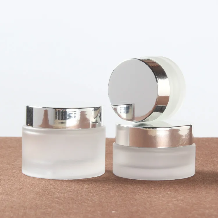 Luxury cosmetic package frosted clear glass pump bottle 20ml 30ml 40ml 60ml 100ml