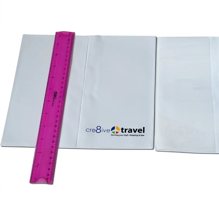 Amazon Top Seller 2019 Airline Ticket Wallet PVC Document Vinyl Plastic Travel Wallet Passport Holder