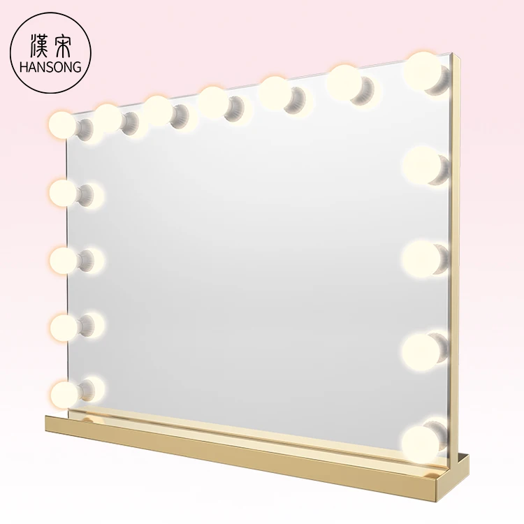 Tabletops LED Lighted Hollywood Makeup Mirrors with Lights Dimmable Bulbs