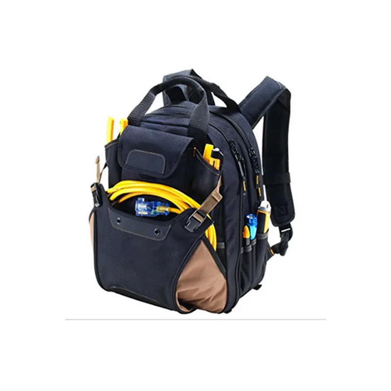 Canvas black backpack tool bag