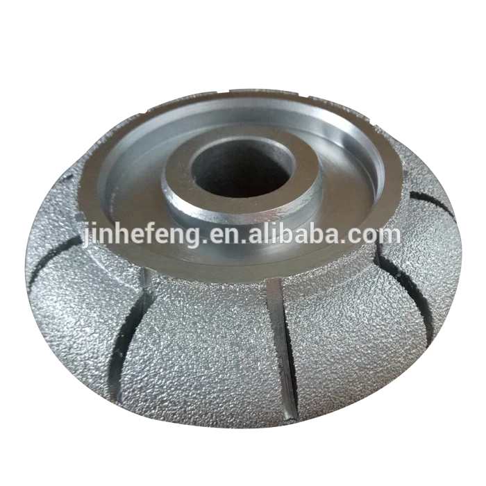 vacuum brazed diamond stone edge profile grinding polishing wheel for marble and granite